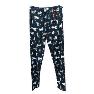 Zinati‎ Black with Dog Pattern Elastic Waist Leggings- New with Tags
